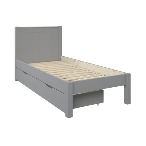 Classic Grey Low End Single With A Pair Of Drawers 90x190cm